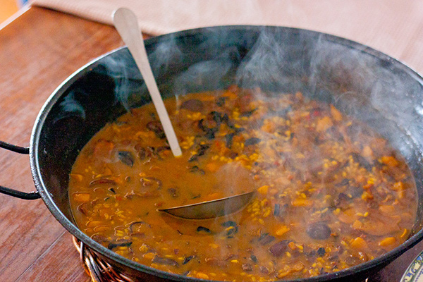 Arroz caldoso setas