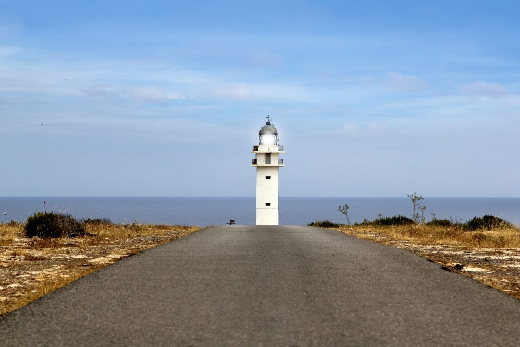 Barbaria Lighthouse Formentera From Road